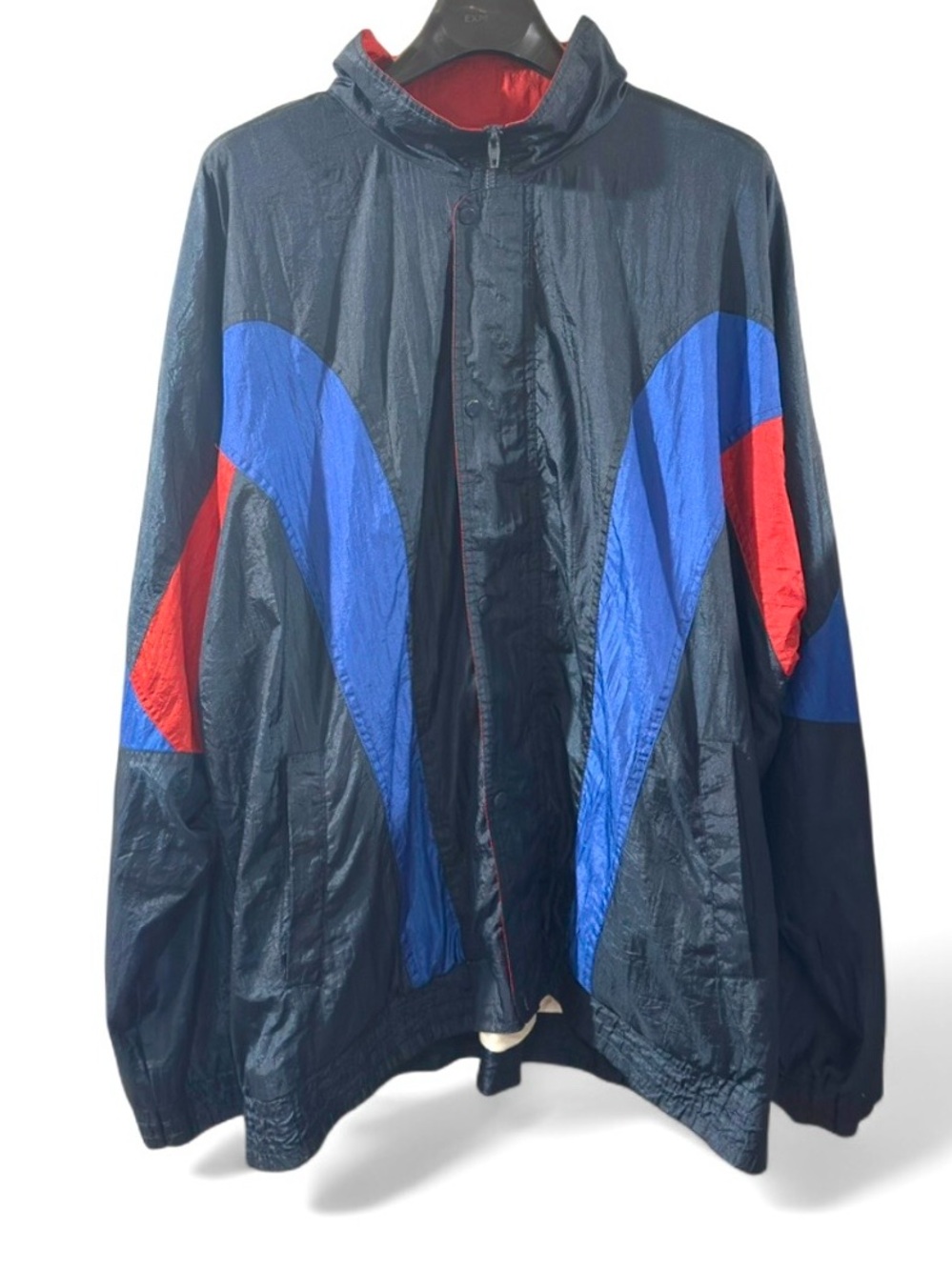 Vintage Navy Blue Windbreaker Jacket Size Men’s XL